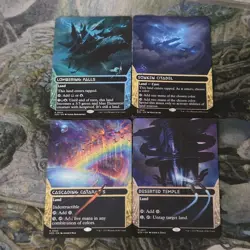 MTG Edge Of Eternity • Borderless Stellar Sights Rare Lands Lot ◇ 4 - Image 1