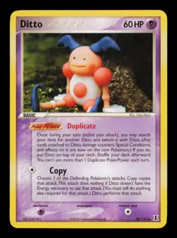 Pokemon Card Ditto 38/113 Mr. Mime ex Delta Species Rare Yuka Morii NM 2005 - Image 1
