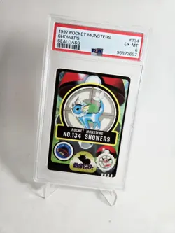 1997 Pocket Monsters No. 134 Showers Sealdass PSA EX-MT 6 - Image 1