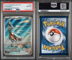 2024 POKEMON SSP EN-SURGING SPARKS ILLUSTRATION RARE #209 SKARMORY PSA 8 - Image 3