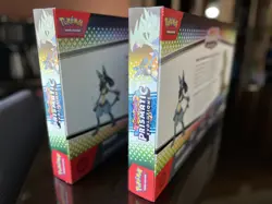 LOT OF 2 Pokemon Prismatic Evolutions Lucario & Tyranitar ex Premium Collection - Image 3