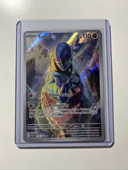 ENGLISH Pokemon TCG - Sawk - 130/086 - Illustration Rare - SV: White Flare - Image 2