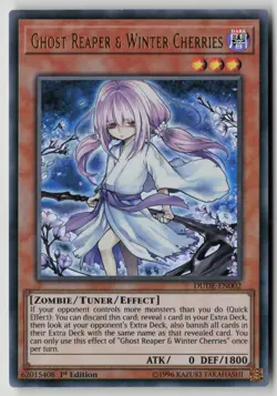 Yugioh Ghost Reaper & Winter Cherries DUDE-EN002 1st Edition Ultra Rare NM - Image 1