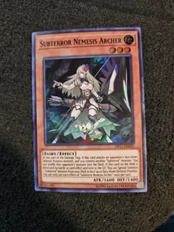 Yugioh Subterror Nemesis Archer OP11-EN005 Super Rare - Image 1