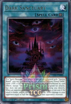 1st ed Dark Sanctuary rare LED5-EN009 Yugioh - Image 1