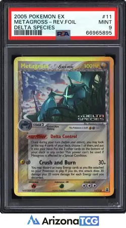 Pokemon 2005 Metagross δ 11/113 Reverse Foil EX Delta Species PSA 9 - Image 1