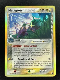 Metagross 11/113 Ex Delta Species Reverse Holo Pokemon 2005 MP/HP - Image 1