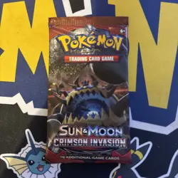 Crimson Invasion Booster Pack Sun & Moon 2017 Sealed Pokemon Card | English | UK - Image 1