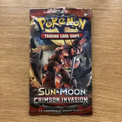 Crimson Invasion Booster Pack Sun & Moon 2017 Sealed Pokemon Card | English | UK - Image 1