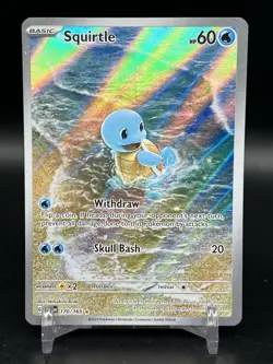 Pokemon TCG Squirtle 170/165 Sv: Scarlet & Violet 151 Illustration Rare Holo NM - Image 1