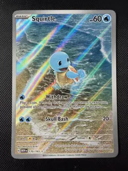 Pokemon TCG Squirtle Illustration Rare 170/165 Holo Scarlet & Violet 151 NM - Image 1