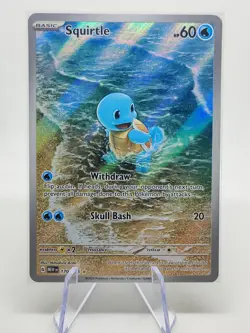 Pokemon TCG Scarlet & Violet 151 Squirtle Illustration Rare 170/165 Holo NM/M 🌊 - Image 1