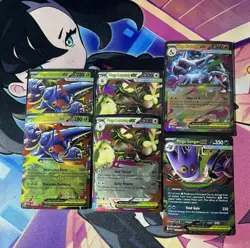 Pokemon TCG Mega Charizard Ex Mega Gengar Ex Mega Lopunny Ex Card Lot 6 Cards - Image 1