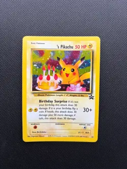 Pokemon Card Black Star Promo Birthday Pikachu 24 Holo WOTC - Image 1