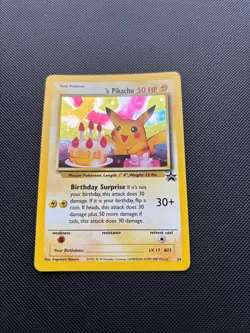 Pokemon Card Black Star Promo Birthday Pikachu 24 Holo WOTC - Image 2