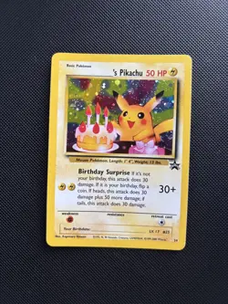 Pokemon Card Black Star Promo Birthday Pikachu 24 Holo WOTC - Image 3