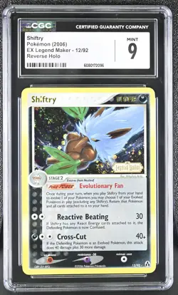 CGC 9 MINT Shiftry 2006 EX Legend Maker 12/92 Reverse Holo Stamped Pokemon Card - Image 1