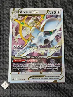Arceus VStar 123/172 - Brilliant Stars Metal UPC Promo Ultra Rare Pokemon TCG NM - Image 1