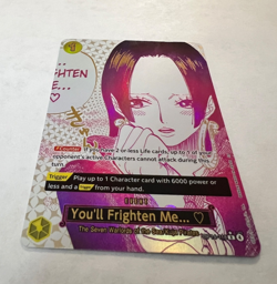 You'll Frighten Me... (Alternate Art) OP14-118 The Azure Sea's Seven Foil - Image 2