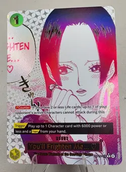 You'll Frighten Me.. (Alternate Art) OP14-118 The Azure Sea's Seven Foil ENGLISH - Image 1