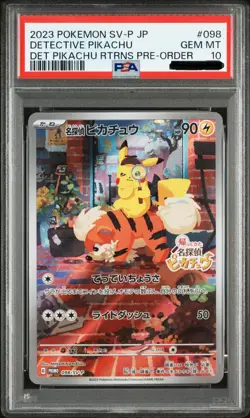 PSA10 Detective Pikachu 098/SV-P Nintendo Switch Promo Gem Mint Pokemon Card JP - Image 1