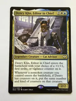 Denry Klin, Editor in Chief Commander Streets of New Capenna LP MTG Card - Image 1