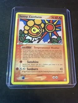 Pokemon Sunny Castform EX TCG Card Hidden Legends 26/101 Rare NM Condition - Image 1