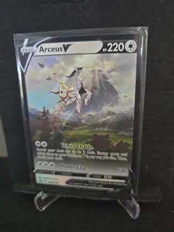 Pokemon TCG Arceus v SWSH204 Black Star Promo Card NM Condition - Image 1