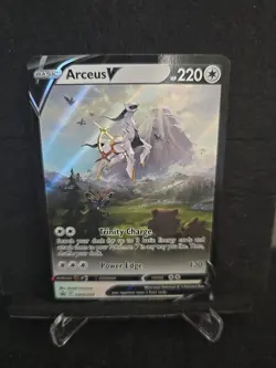 Pokemon TCG Arceus v SWSH204 Black Star Promo Card NM Condition - Image 3