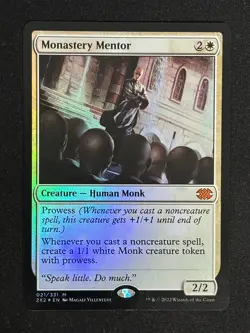 1x MTG Monastery Mentor (Foil) - Double Masters 2022 (2X2) #21 - Magic - Image 1