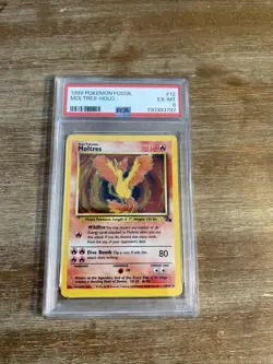 1999 POKEMON FOSSIL #12 MOLTRES HOLO PSA 6 EX-MT - Image 1