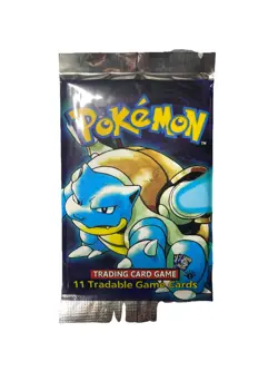 Wizards of the Coast POKEMON TCG 1st Edition Base Set Booster Pack Blastoise Art - Image 1