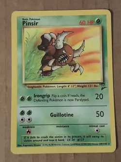 Pokemon Pinsir 29/130 Base Set 2 Rare NM See Pictures - Image 1