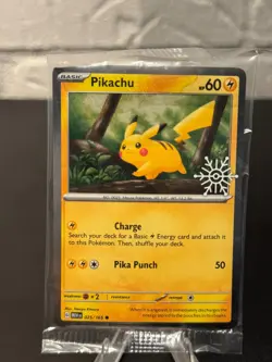 Pokemon TCG Sealed Stamped Holiday Calendar Promo Pikachu MEW 025/165 - Image 1