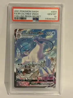 PSA 10 - Ice Rider Calyrex VMAX 203/198 Alt Art - Chilling Reign - Pokemon - Image 1