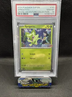 Sprigatito SVP 191 Grand Adventure Collection Pokemon PSA 10 - Image 1
