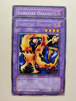 2x YUGIOH! DARKFIRE DRAGON LOB-019 LOB-019 RARE LP/MP - Image 1