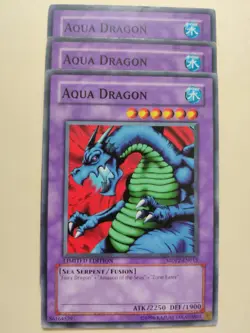 3x Aqua Dragon MDP2-EN013 Limited Edition LP/MP YuGiOh! - Image 1