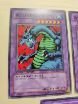 3x Aqua Dragon MDP2-EN013 Limited Edition LP/MP YuGiOh! - Image 2