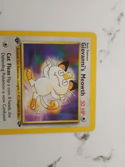 Giovanni's Meowth First Edition 74/132 LP Pokemon Gym Challenge Vintage WOTC - Image 2
