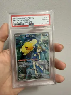 2025 Misty's Psyduck 193/182 IR Pokemon Destined Rivals PSA 10 - Image 1
