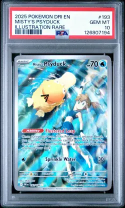 2025 Misty's Psyduck 193/182 IR Pokemon Destined Rivals PSA 10 - Image 3