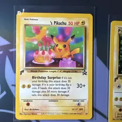 Pokemon TCG Pikachu World 2000 Collection File Birthday Pikachu Vintage - Image 3
