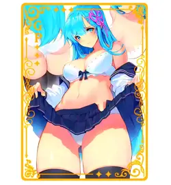 Waifu Anime Cards TCG | Rem - Re:Zero [ METAL CARD ] GP - Sexy Hentai Anime Girl - Image 1