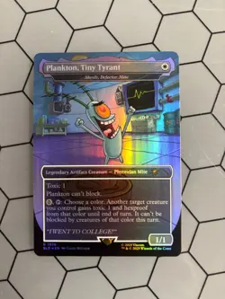 MTG | SpongeBob SL | Plankton, Tiny Tyrant (1926) | 🌈🌟Rainbow Foil 🌟🌈 - Image 1