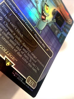 MTG Plankton, Tiny Tyrant Skrelv, Defector Mite FOIL Secret Lair SpongeBob 1926 - Image 3