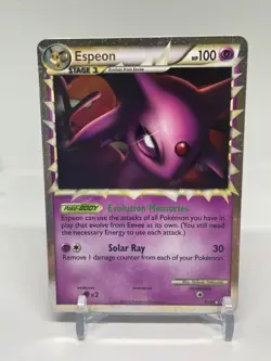 Espeon Prime 81/90 Ultra Rare HGSS Undaunted Pokemon TCG LP - Image 1