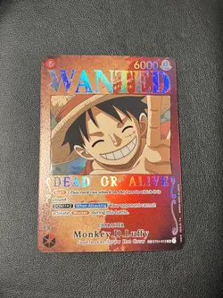 One Piece TCG Monkey. D. Luffy (SP) ST01-012 Wanted Poster Alternate Art - Image 1