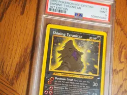 Pokemon 2002 1st Edition Neo Destiny Shining Tyranitar holo card PSA 9 - Image 3