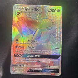 Pokemon Espeon GX Holo Card Sun & Moon Base Set, 152/149, Secret Rare - Image 1